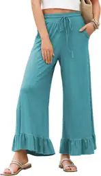 EVALESS Womens Wide Leg Ruffle… — Photo 1