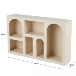 Metal Stationary Cream Geometric Shelving… — Photo 2