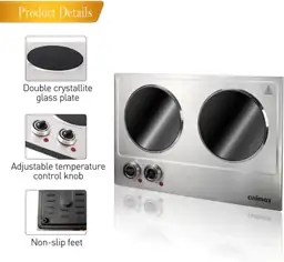 CUSIMAX 1800W Ceramic Electric Hot… — Photo 2