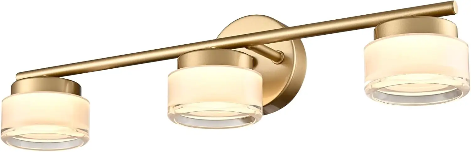 Modern Gold 3-Light LED Bathroom… — Photo 1