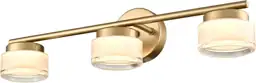 Modern Gold 3-Light LED Bathroom… — Photo 1