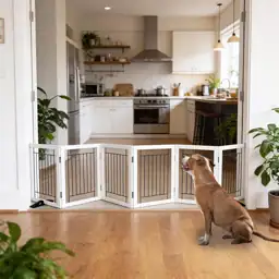 ZJSF Freestanding Dog Gate Indoor,… — Photo 2