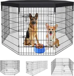 36"H Dog Playpen with Top… — Photo 1