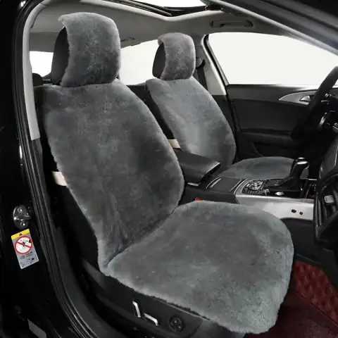 Natural Fur Sheepskin Universal Car… — Photo 1