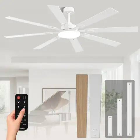 72-Inch Ceiling Fan w/Lights &… — Photo 1