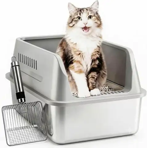XL Enclosed Stainless Steel Cat… — Photo 1