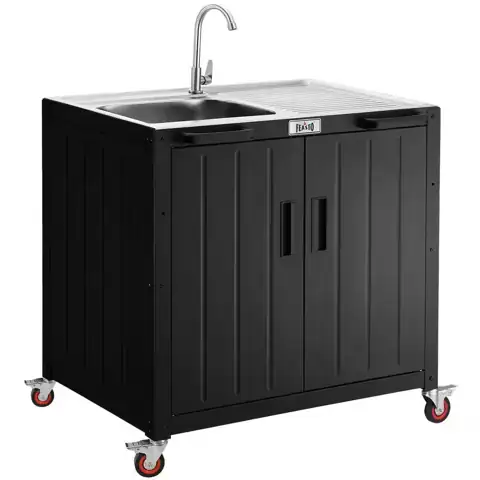 FEASTO Black Movable Grill Cart… — Photo 1