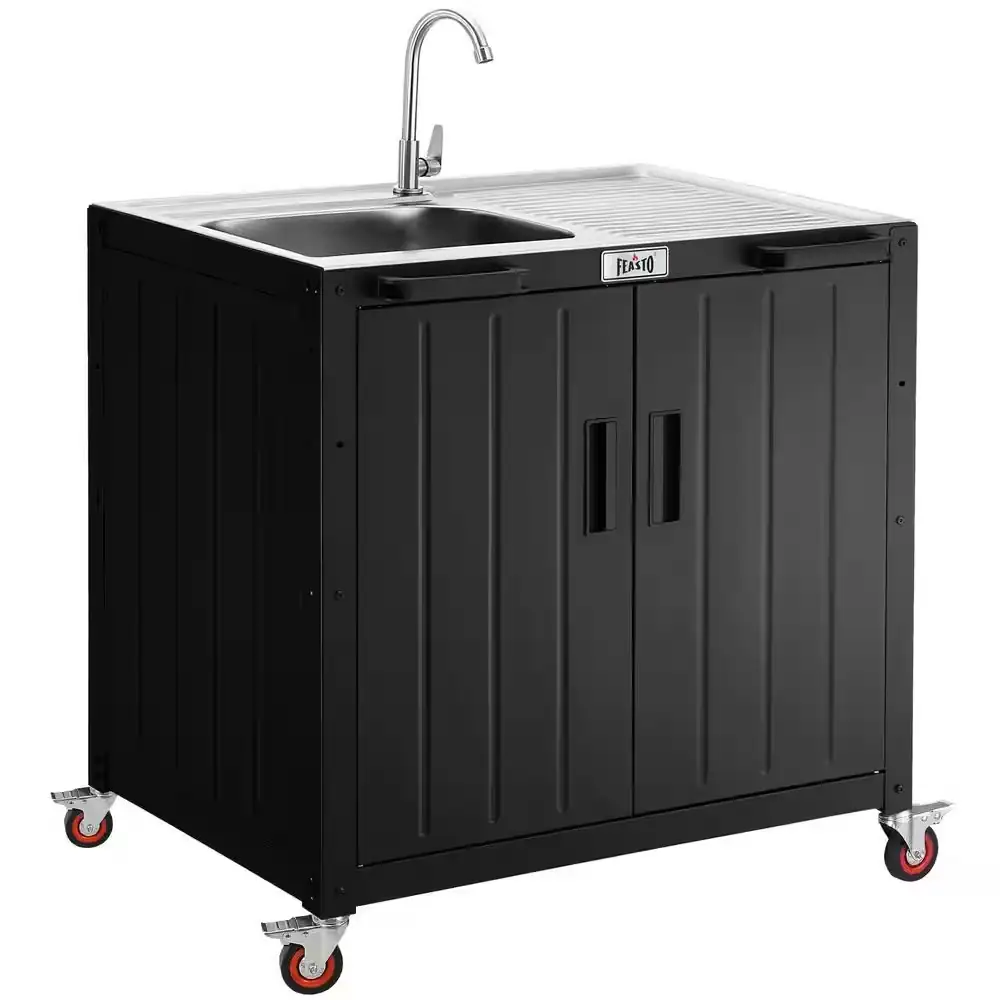 FEASTO Black Movable Grill Cart… — Photo 1