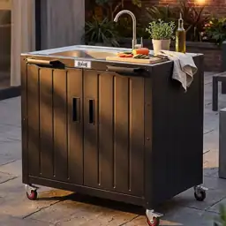 FEASTO Black Movable Grill Cart… — Photo 2