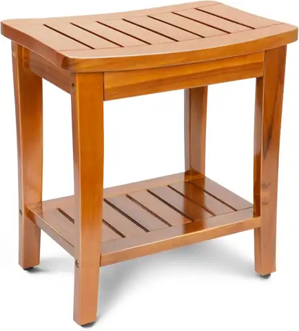 16" Teak Shower Bench with… — Photo 1