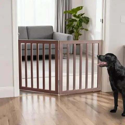 ZJSF Freestanding Indoor Dog Gate,… — Photo 1
