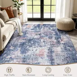 Sasttie 10x14 Washable Area Rug,… — Photo 2