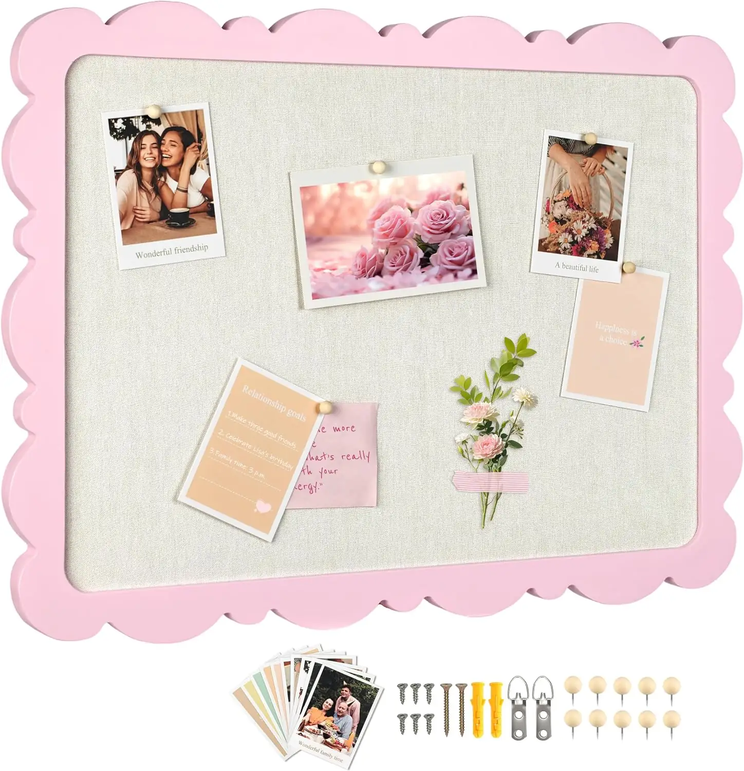 Scalloped Linen Pin Board 18x24,… — Photo 1