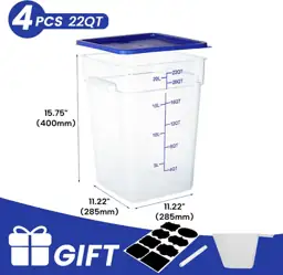 BIEAMA 4 Pack 22 Qt… — Photo 2