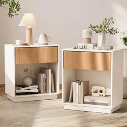 Fluted Nightstands Set of 2… — Photo 1