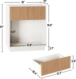 Fluted Nightstands Set of 2… — Photo 2