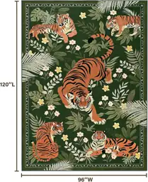 Zentavio Tiger Area Rug 8x10,… — Photo 2