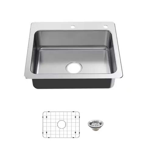 Bratten Drop-In/Undermount 18G Stainless Steel… — Photo 1