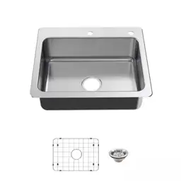 Bratten Drop-In/Undermount 18G Stainless Steel… — Photo 1