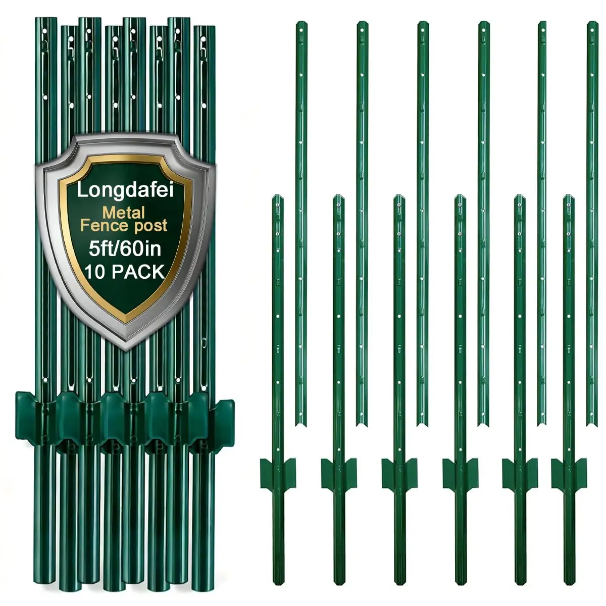 10 Pack 5ft Metal Fence… — Photo 1