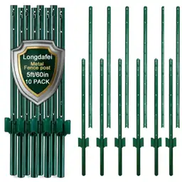 10 Pack 5ft Metal Fence… — Photo 1
