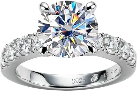 AnuClub Moissanite Engagement Ring 4.3cttw… — Photo 1