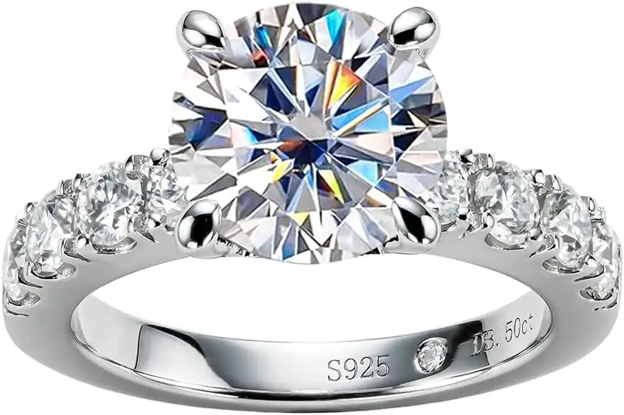 AnuClub Moissanite Engagement Ring 4.3cttw… — Photo 1
