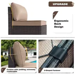 6-Piece Wicker Outdoor Sectional Set… — Photo 2