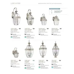 Lancaster 2-Light Antique Brushed Nickel Wall Lantern Sconce with ...