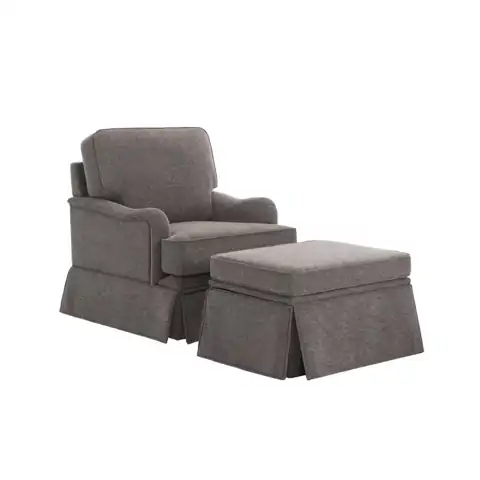 Tan Chenille 360 Swivel Modern… — Photo 1