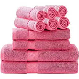10 Piece Pink Cotton Bath… — Photo 1