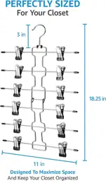 ZOBER 3-Pack 6-Tier Skirt Hangers… — Photo 2