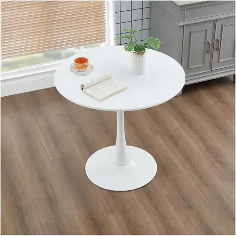 27.3" Tulip Dining Table, White… — Photo 1
