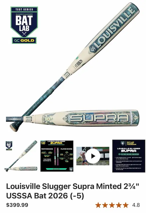 Louisville Slugger Supra Minted 2… — Photo 1