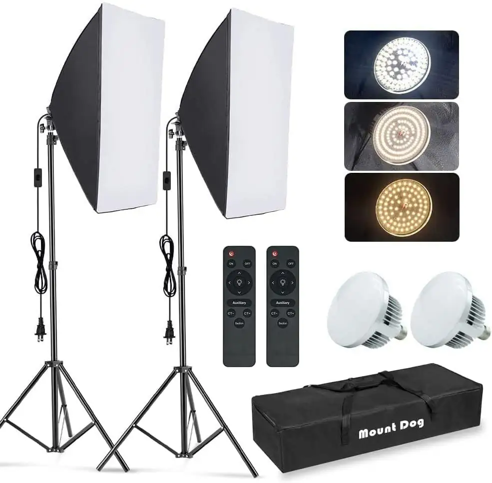 MOUNTDOG Softbox Lighting Kit, 2x19.7x27.5in,… — Photo 1