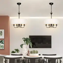 T&A 5-Light Chandelier with White… — Photo 2