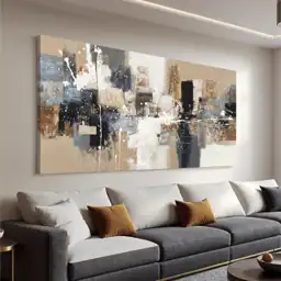 Modern Abstract Brown Canvas Wall… — Photo 1