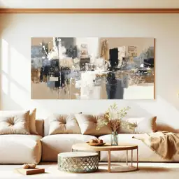 Modern Abstract Brown Canvas Wall… — Photo 2