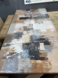 Modern Abstract Brown Canvas Wall… — Photo 3