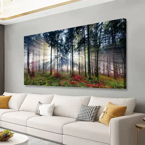 Nature Landscape Sunrise Tree Canvas… — Photo 1