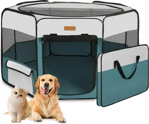 Akinerri Portable Dog Playpen, Foldable… — Photo 1