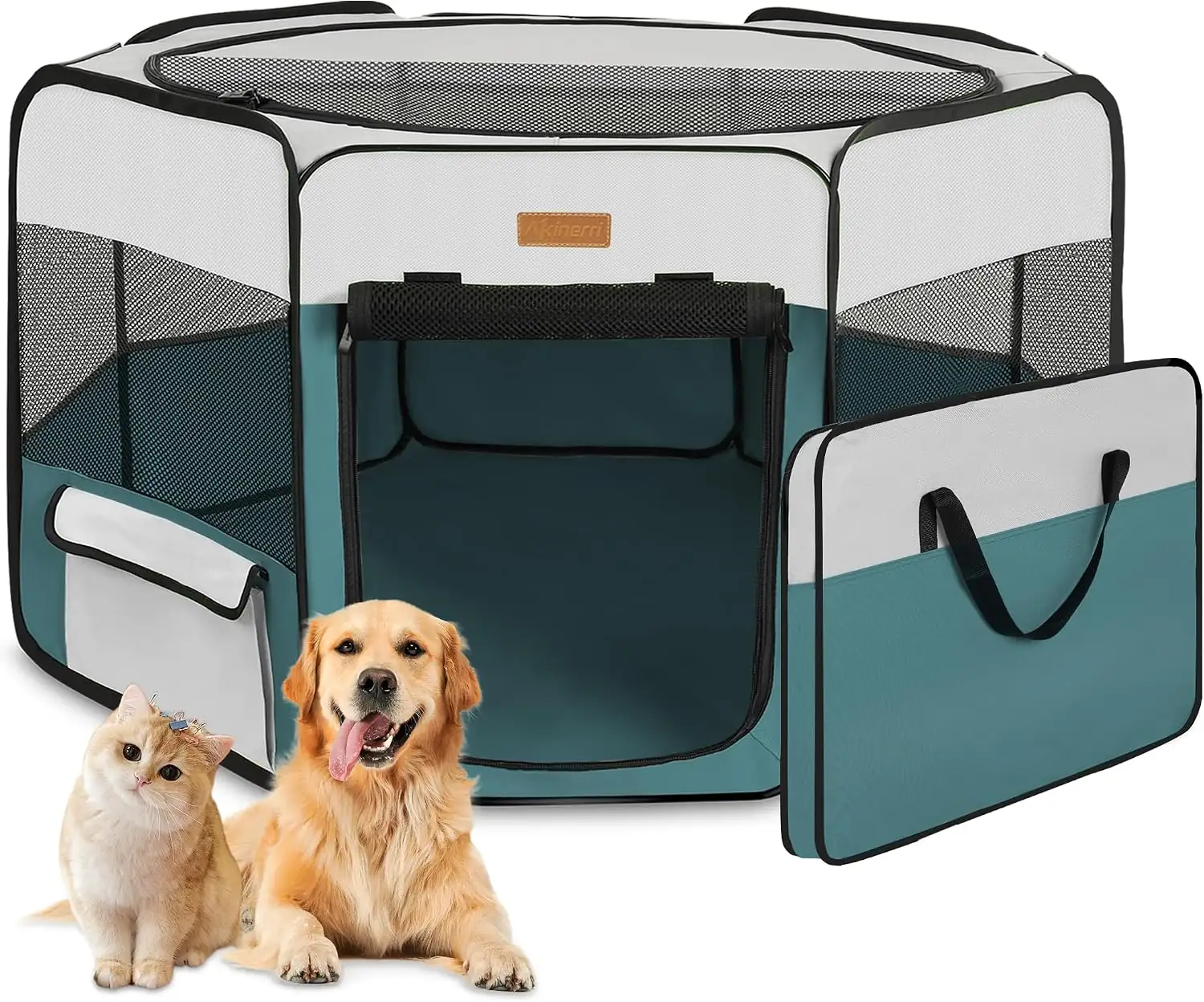 Akinerri Portable Dog Playpen, Foldable… — Photo 1