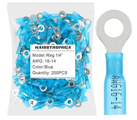 haisstronica 200PCS Heat Shrink Ring… — Photo 1