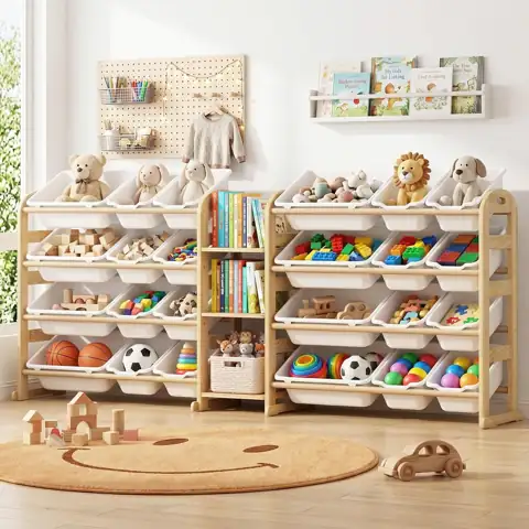 Large Wooden Toy Storage Organizer,… — Photo 1
