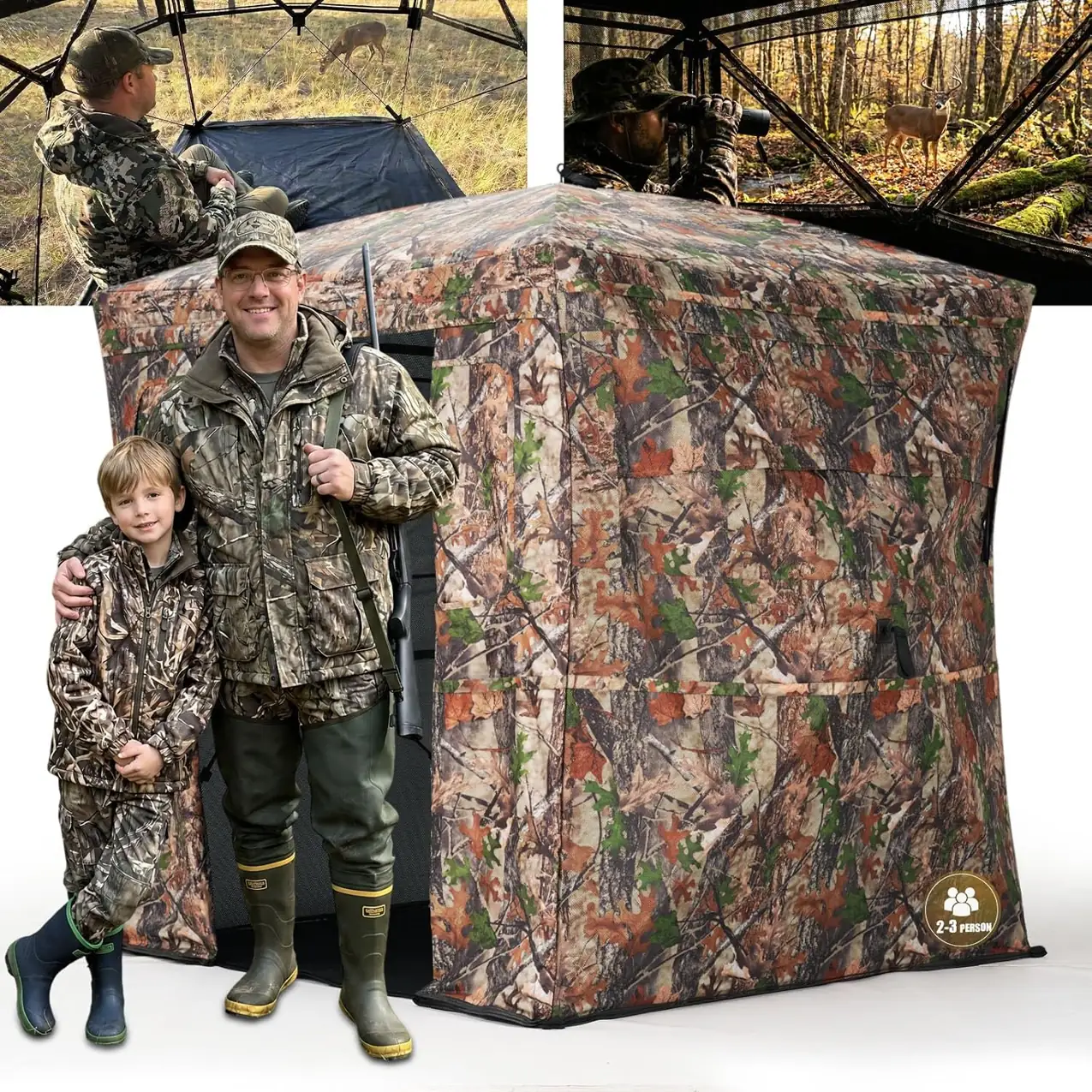 HUNTSEN 270 See-Through Ground Blind… — Photo 1