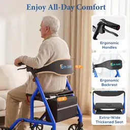 Foldable Rollator Walkers for Seniors… — Photo 2