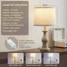 Table Lamps Set of 2,… — Photo 2