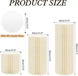 magalo 3PCS Cream White Round… — Photo 2