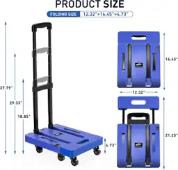 SPACEKEEPER Folding Hand Truck, 500… — Photo 2
