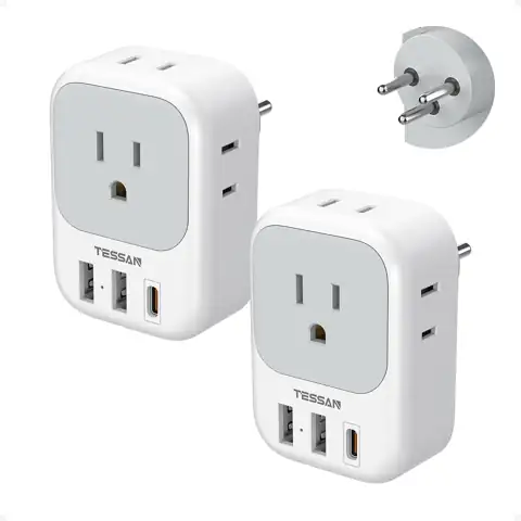 TESSAN Israel Adapter Plug, 2… — Photo 1